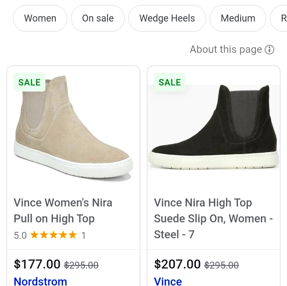 VINCE SHADE NIRA pull on high top